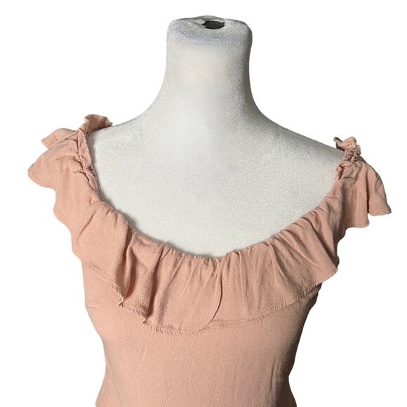 Reformation Verbena Off The Shoulder Ruffle Maxi Dress sz 6 - Picture 11 of 16